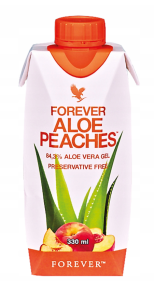 Forever Aloe Peaches - Sok nektar aloesowy o smaku brzoskwiniowym + Witamina C - 330 ml